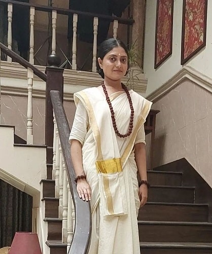 Suchandra Dasgupta on the sets of a TV serial