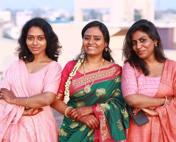 Thendral Raghunathan with her sisters