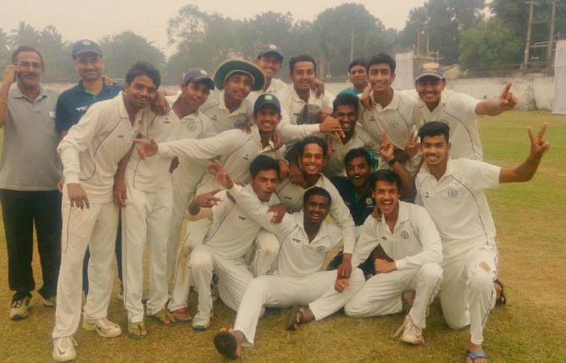Yash Thakur with his U-16 teammates