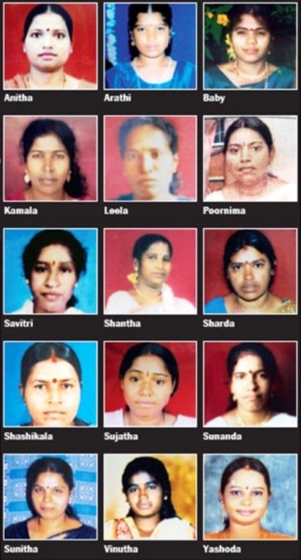 A collage of the victims of Mohan Kumar