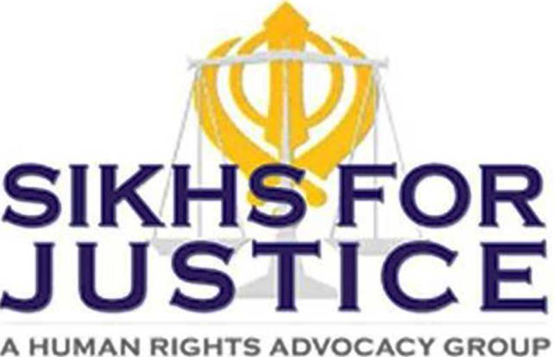 A logo of Sikh for Justice (SFJ)