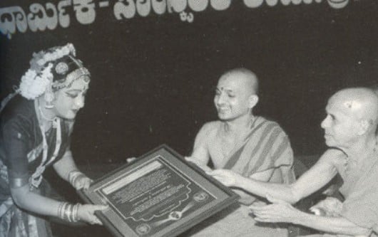 A photo of Padma Subrahmanyam during an award ceremony