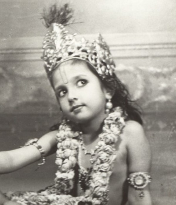A photo of Padma Subrahmanyam when she started training