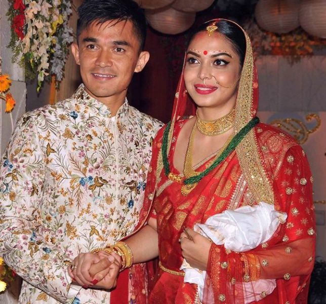 A picture from Sonam Bhattacharya married Sunil Chhetri’s wedding 