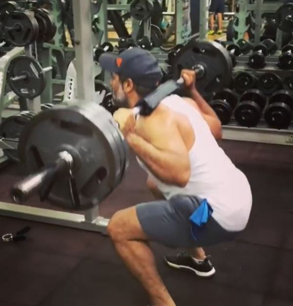 A picture of Tarun Arora while working out