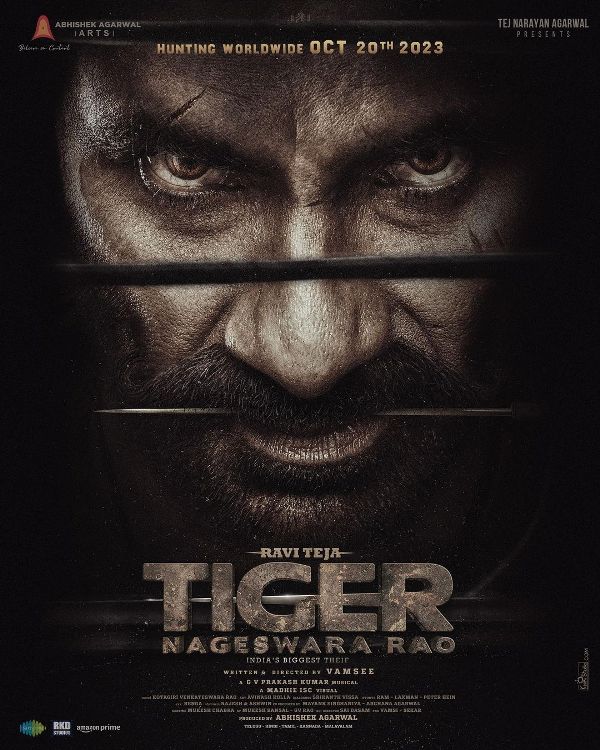 A poster of Tiger Nageswara Rao