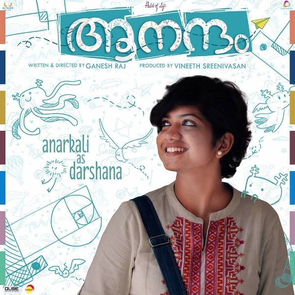 A poster of the Malayalam film Aanandam