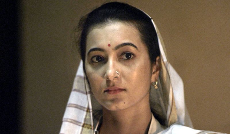 Advithi Shetty portrayed Durga Bhabhi in a still from the Mahaan Hutatma (2018)