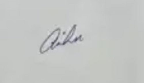 Aisha Pirani's signature