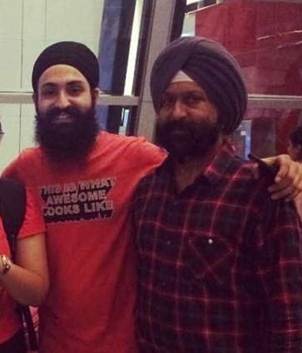Apinderdeep Singh with his father