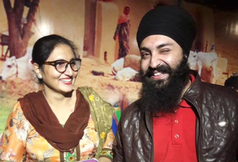 Apinderdeep Singh with his mother