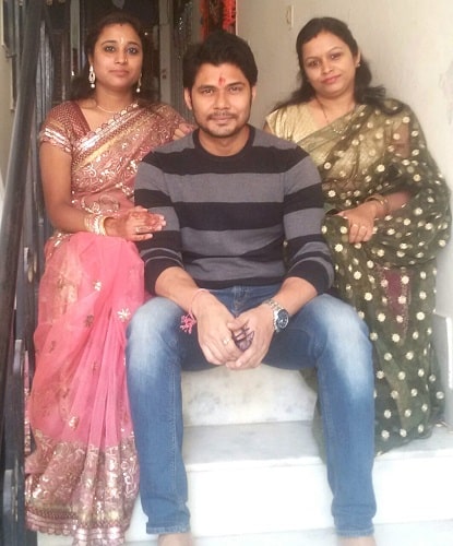 Avinash Dwivedi with his sisters