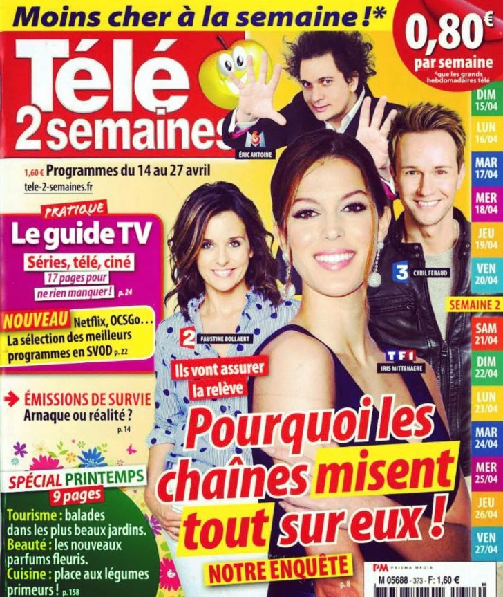 Cyril Féraud on the covers of Tele 2semaines