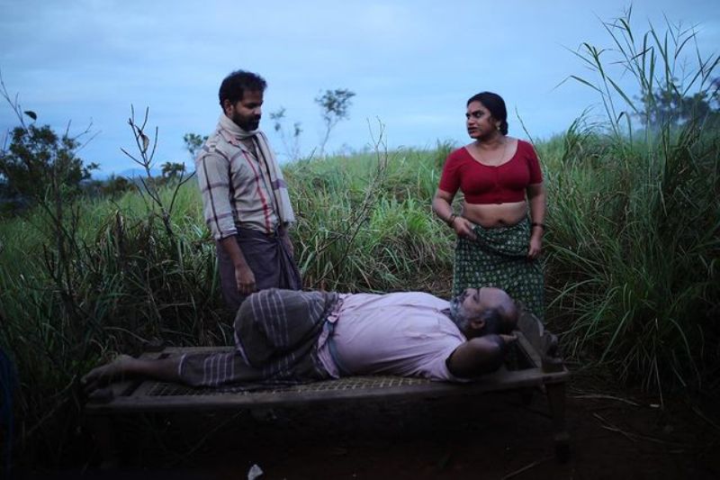 Geethi Sangeetha as Penal Thanga in a still from the film Churuli (2021)