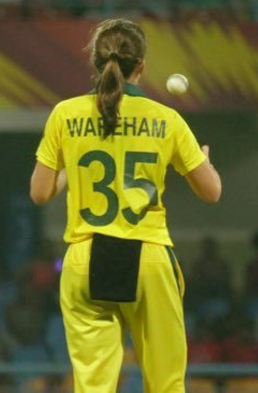 Georgia Wareham playing for the Australian Women's team