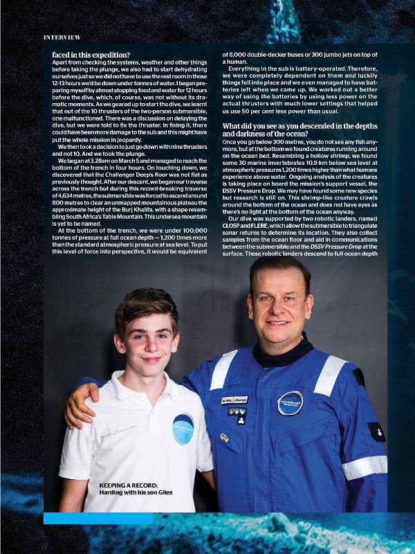 Hamish Harding and his son Giles featured in the 'WKND' magazine