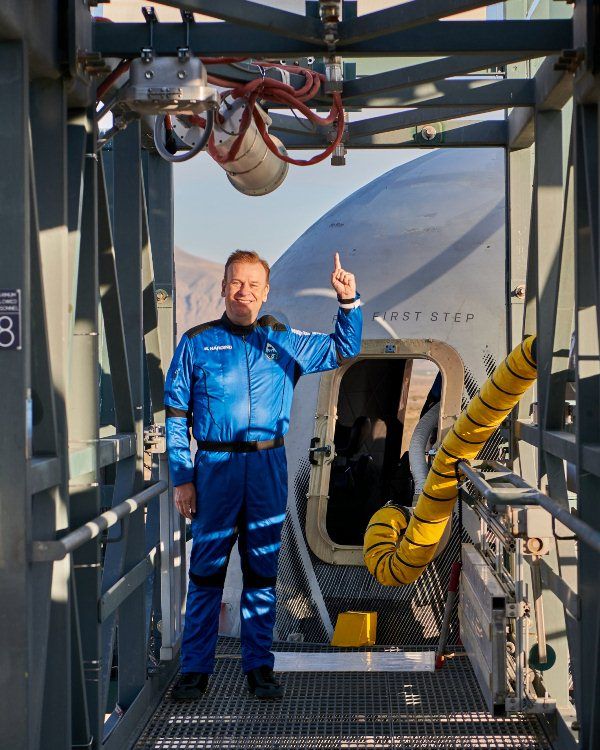 Hamish Harding before going to the Blue Origin NS-21 mission