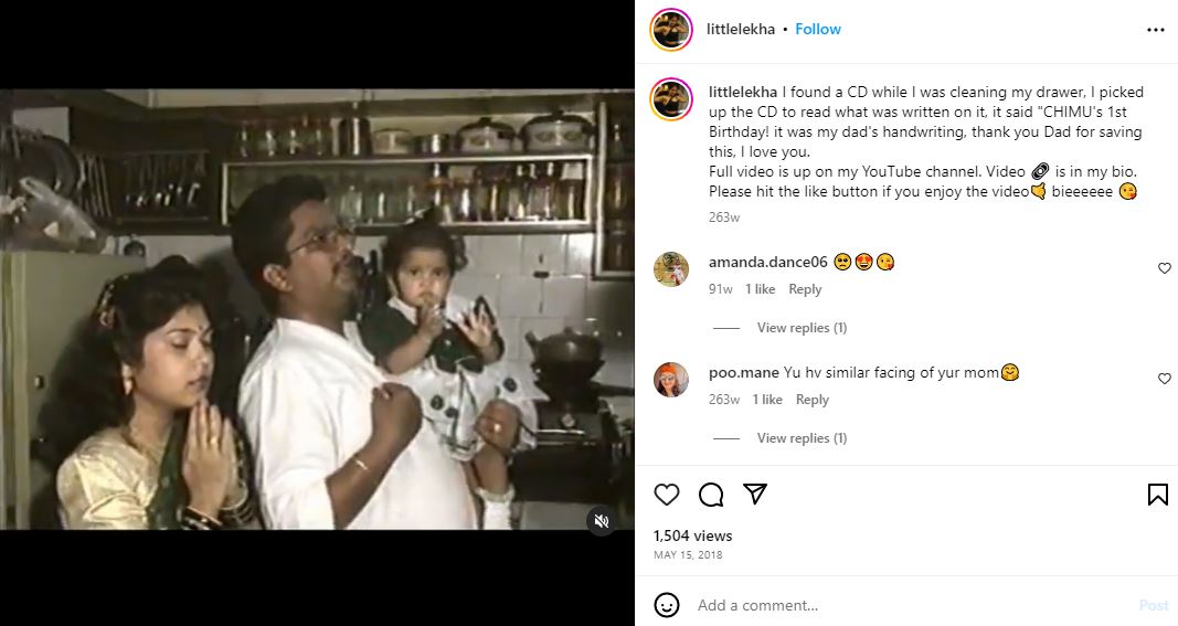 Lekha Jambaulikar's Instagram Post in which she is talking about her father