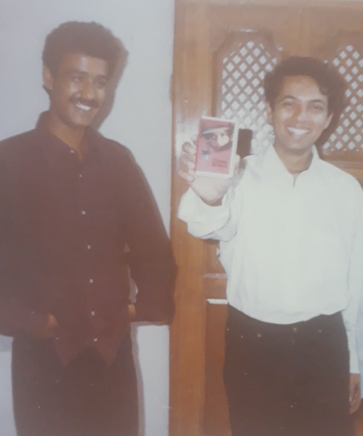 Madhu Mantena (left) in his teens