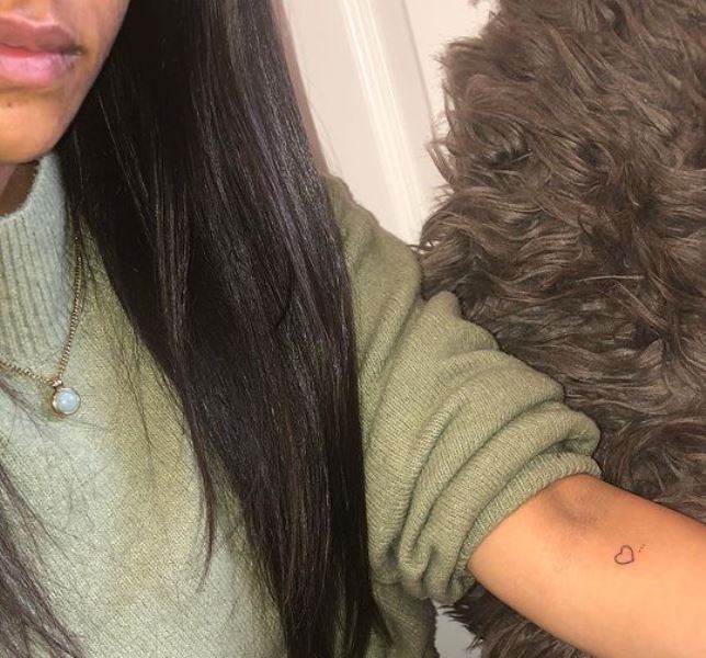 Mandip Gill's tatoo on her left arm