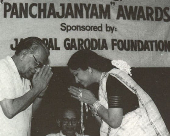 Padma Subrahmanyam during a felicitation ceremony