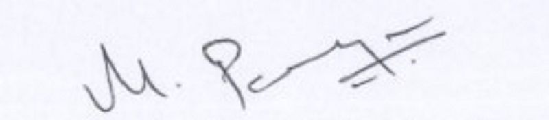 Pankaja Munde's signature