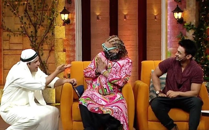 RJ Anmol (extreme right) during an episode of The Kapil Sharma Show