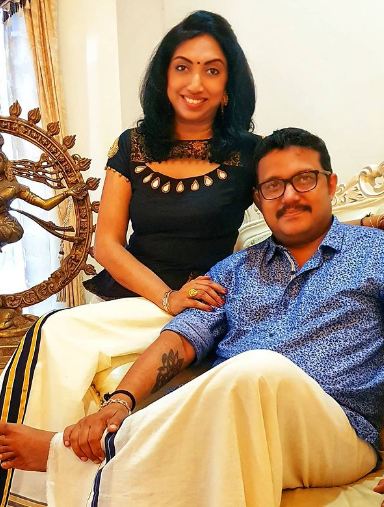 Rajesh Nair with his wife
