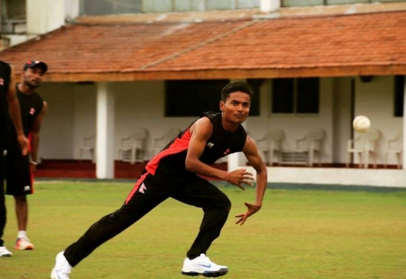 Rohit Paudel during his early cricket playing days