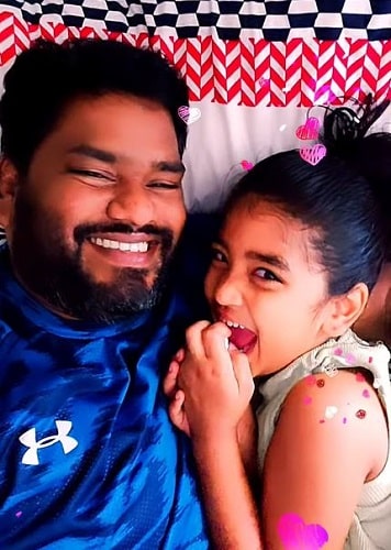 Sai Chand with his daughter