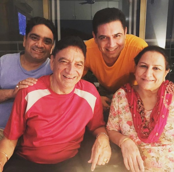 Sandeep Baswana with his parents and brother
