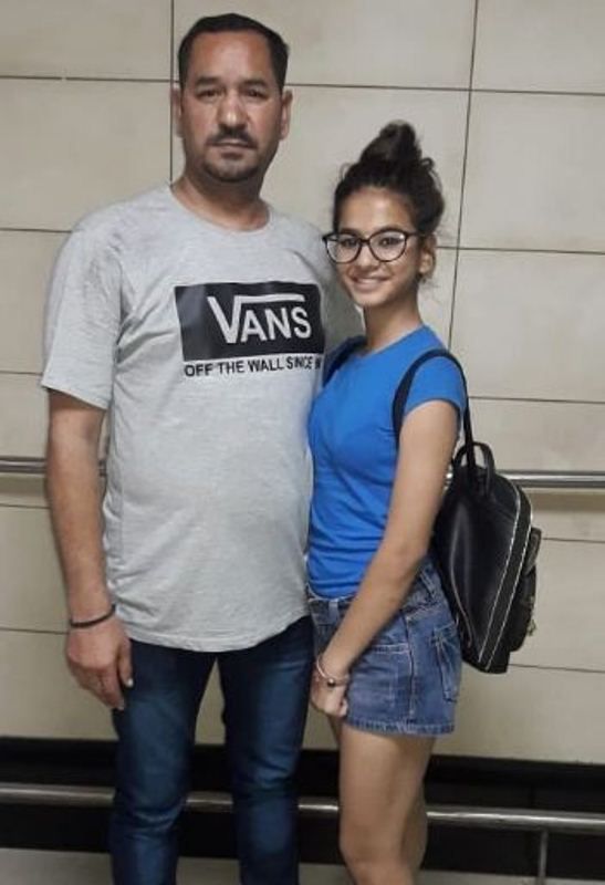 Tanu Rawat with her father