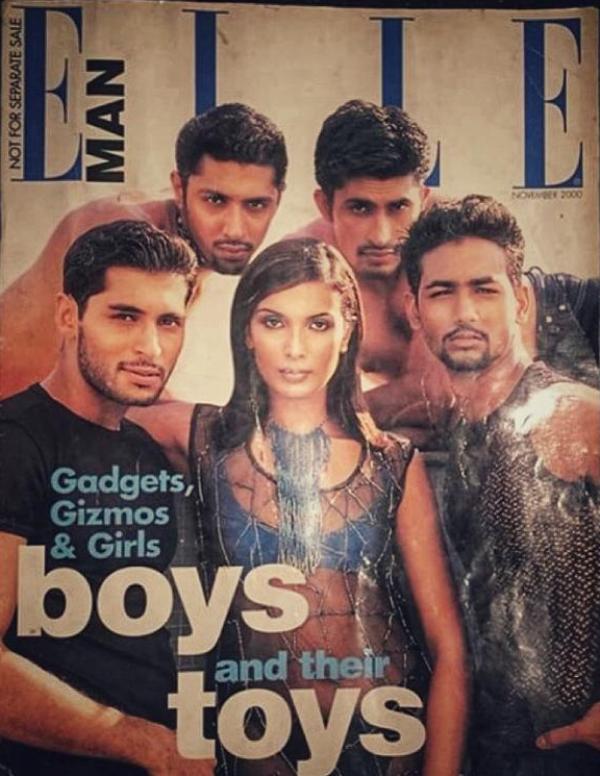 Tarun Arora featured on the cover of the fashion magazine 'Elle' November 2000 edition