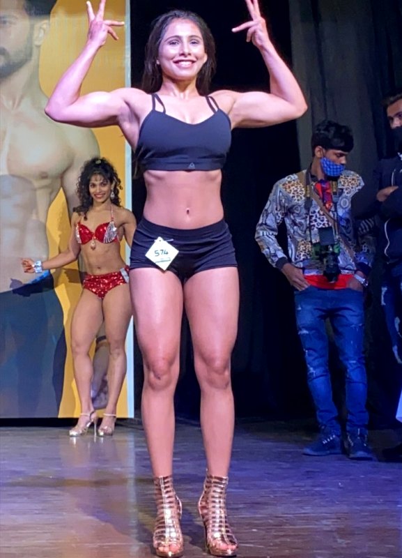 Twinkle Chourasia at Fit Factor India Delhi competition (2021)