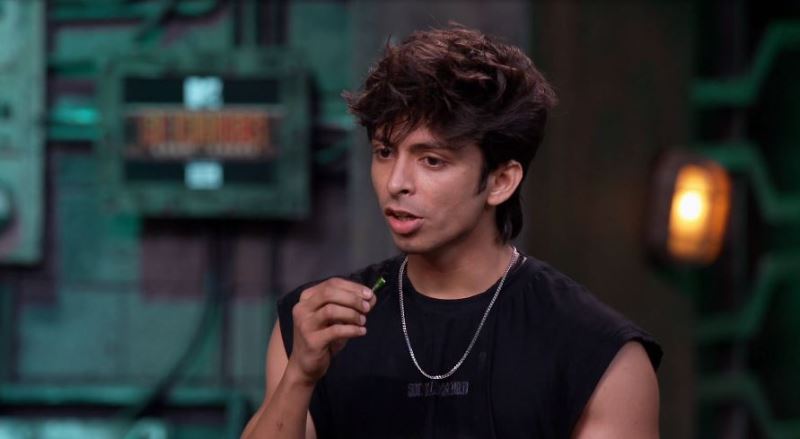 Vashu Jain in a still from the 2023 TV show 'MTV Roadies