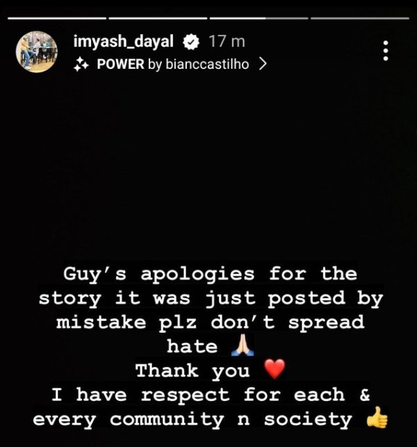 Yash Dayal's apology note for sharing a controversial post on social media