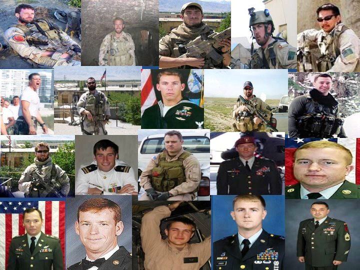 A collage of the soldiers of the US Armed Forces that took part in Operation Red Wings