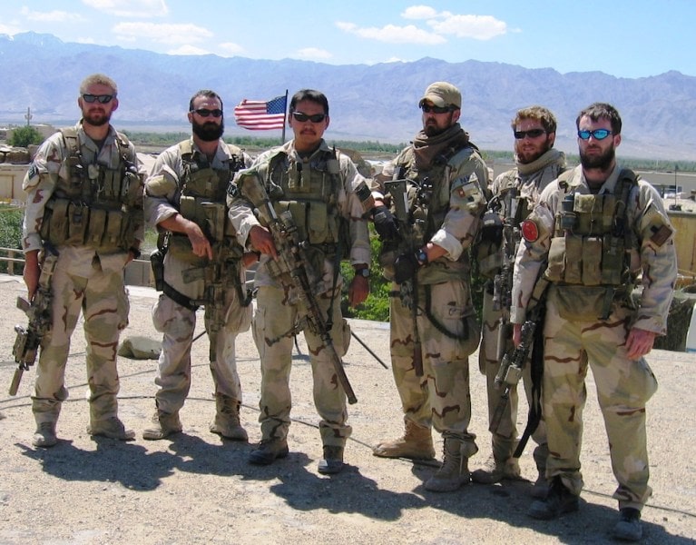 A photo of Michael P. Murphy (extreme right) with the team members of the SVDT-1