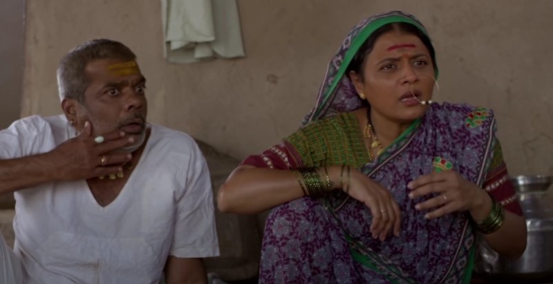 A screengrab from the film Gulhar, featuring Bhargavi Chirmuley