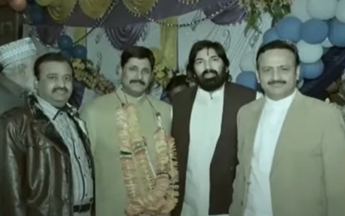 Anwar Chishti, Nafis Chishti, and Farooq Chishti with a friend (left to right)