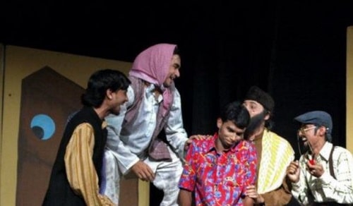 Ashok Pathak in a theatre play