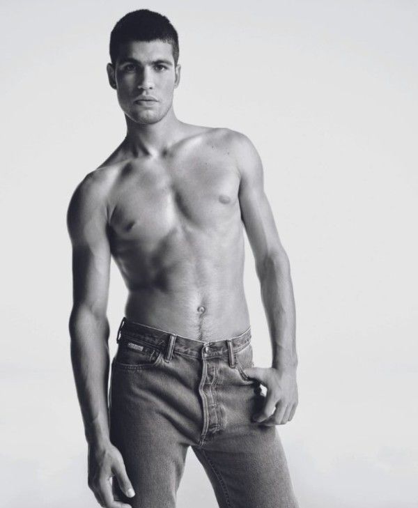 Carlos Alcaraz during a Calvin Klein photoshoot