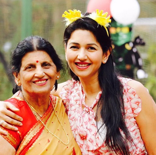 Deepti Bhatnagar with her mother