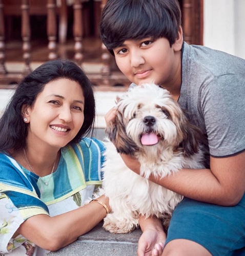 Deepti Bhatnagar with her son Shubh