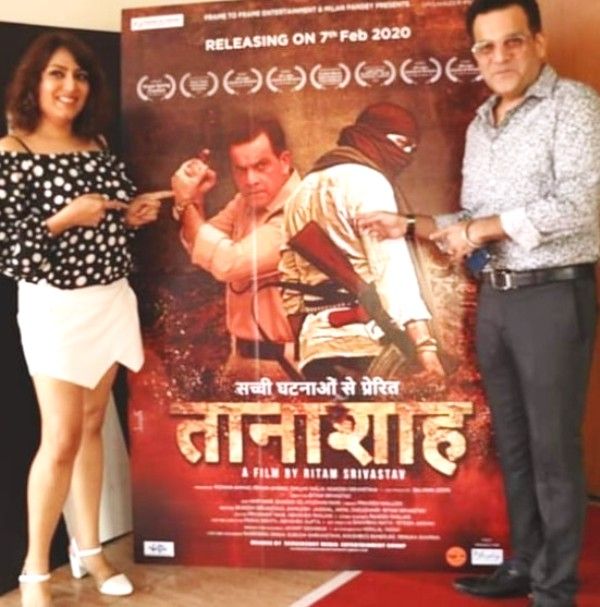 Indraneel with Anjali Mukhi on releasing of Tanashah