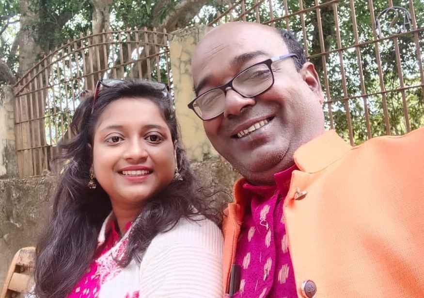 Jadav Lal Nath with his daughter, Srabani Debnath