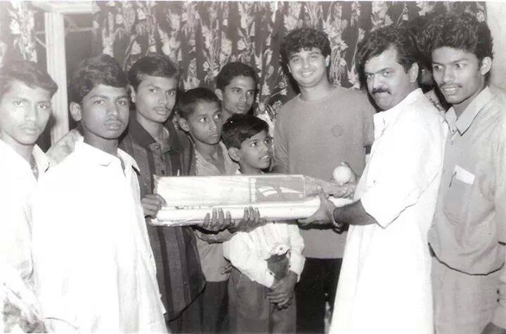 Jitendra Awhad (second from left) during late 1990s