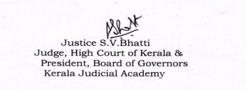 Justice SV Bhatti's signature