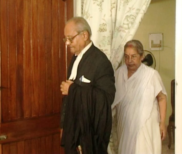 Justice Ujjal Bhuyan's parents, Suchendra Nath Bhuyana and Subhadra Saikia