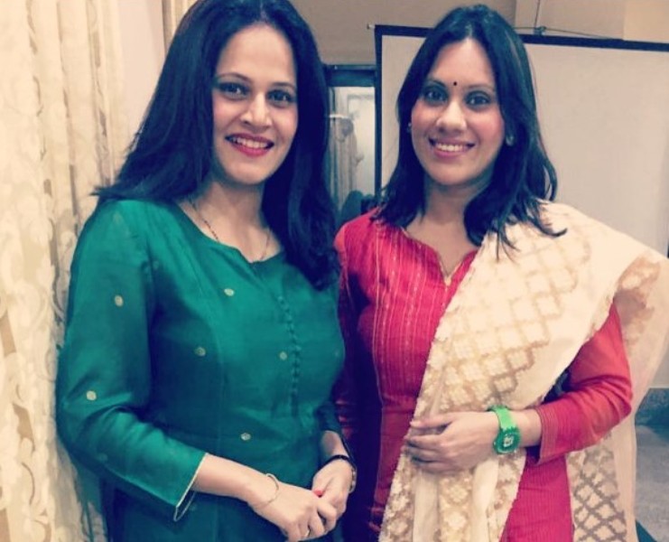 Manava Naik with her sister, Shariva Naik